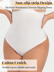 Ladies High Waist Tummy Control Butt-Lift Thongs Shapewear - Breathable Base Layer