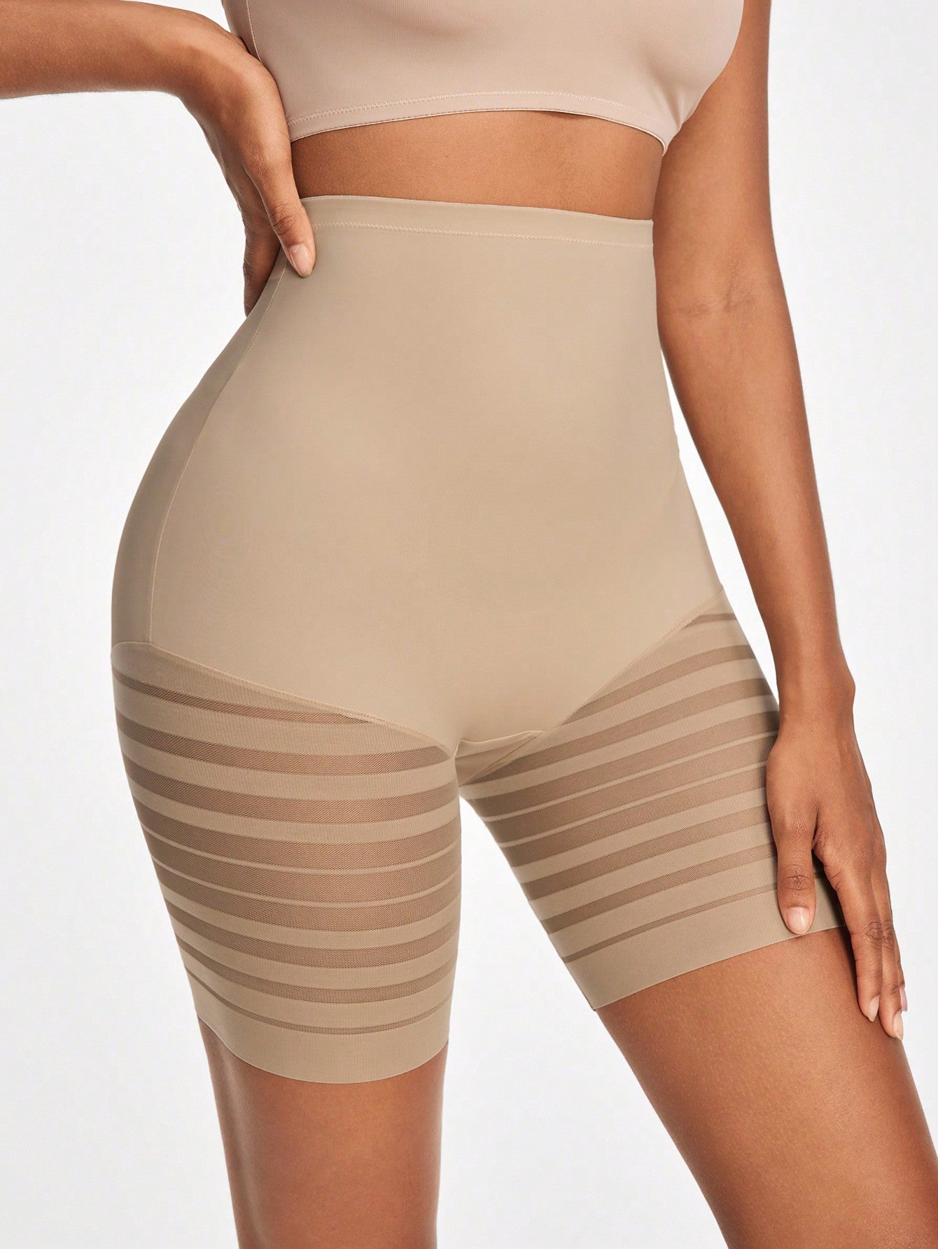 Women's Striped Shapewear Bottoms for Slimming and Comfort