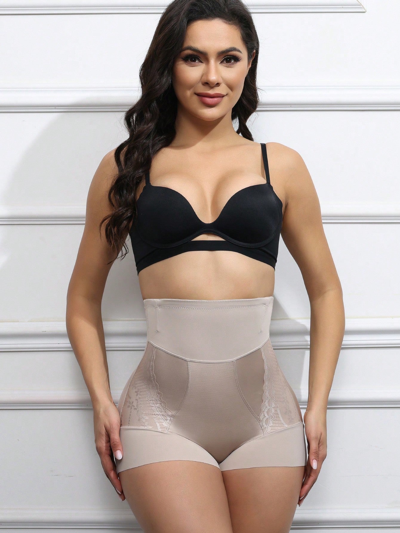 Women's Lace Splice Shapewear Bottom - Solid Color