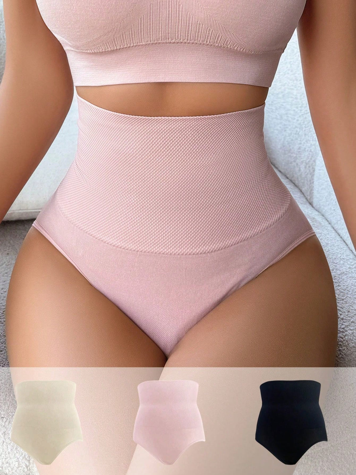 Women's High Waist Seamless Shapewear Panties - Solid Color