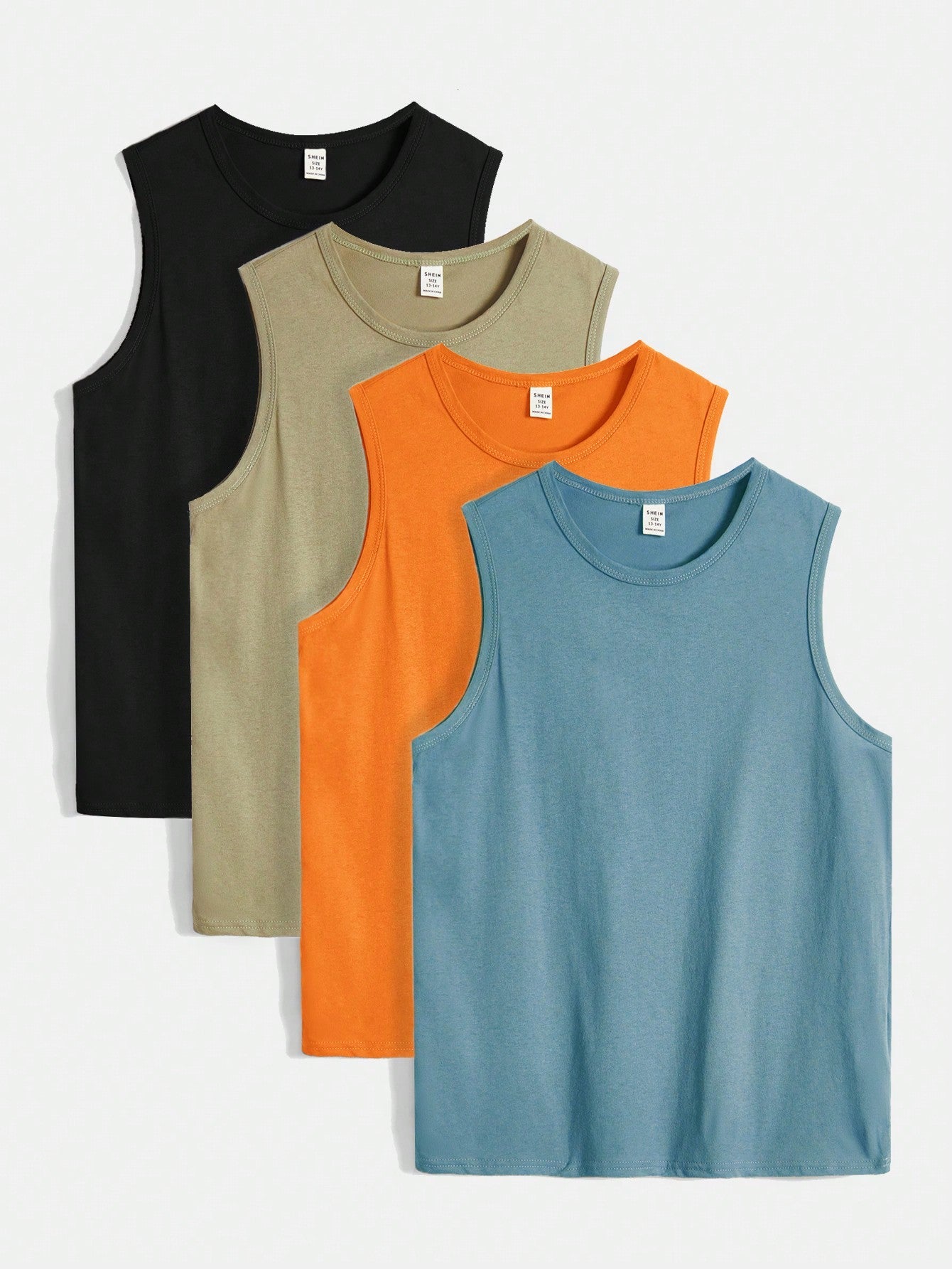 Tween Boy Casual Tank Top - Comfortable, Solid Color, Rib-Knit, Slight Stretch, Machine Washable