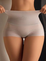 Ice Silk High Waist Tummy Control Panties for Women - Postpartum & Sports