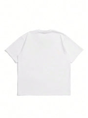 Men's Plus Size American Flag Print Round Neck Short Sleeve T-Shirt