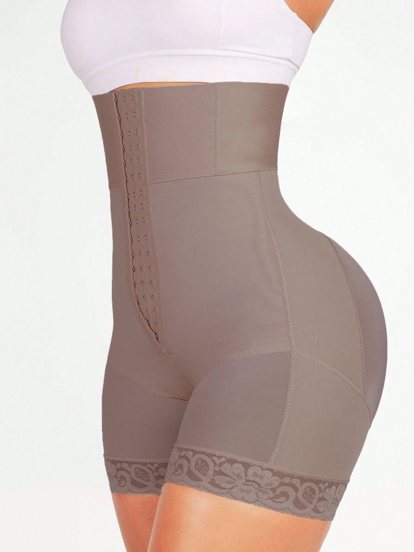 Triple-Breasted High-Waisted Body Shaper with Butt Lifter & Tummy Control