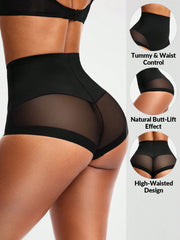 High-Waisted Shapewear Shorts - Tummy Control & Butt Lifter