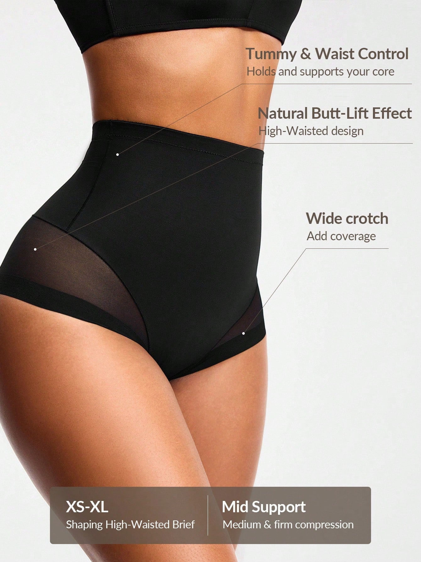 High-Waisted Shapewear Shorts - Tummy Control & Butt Lifter