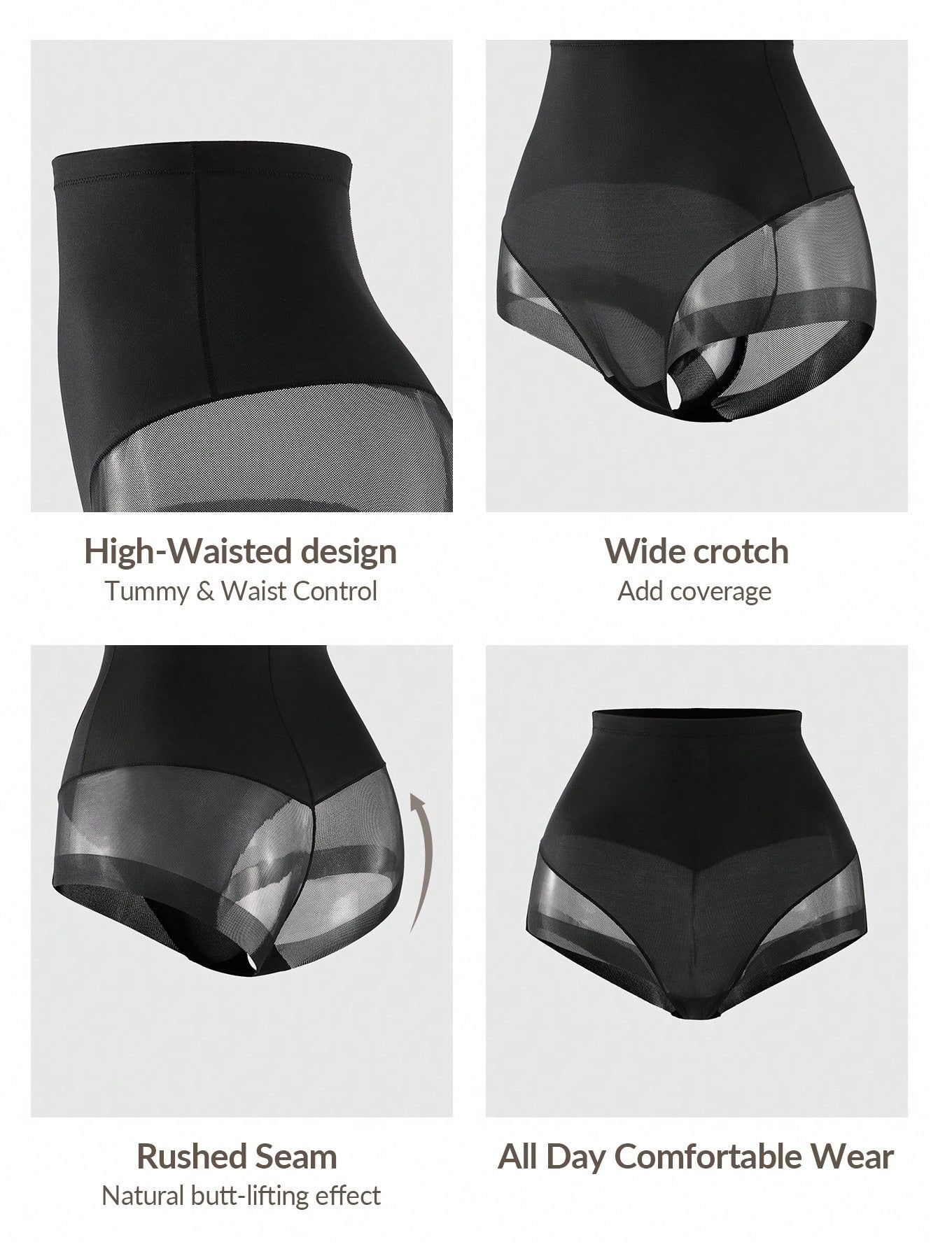 High-Waisted Shapewear Shorts - Tummy Control & Butt Lifter