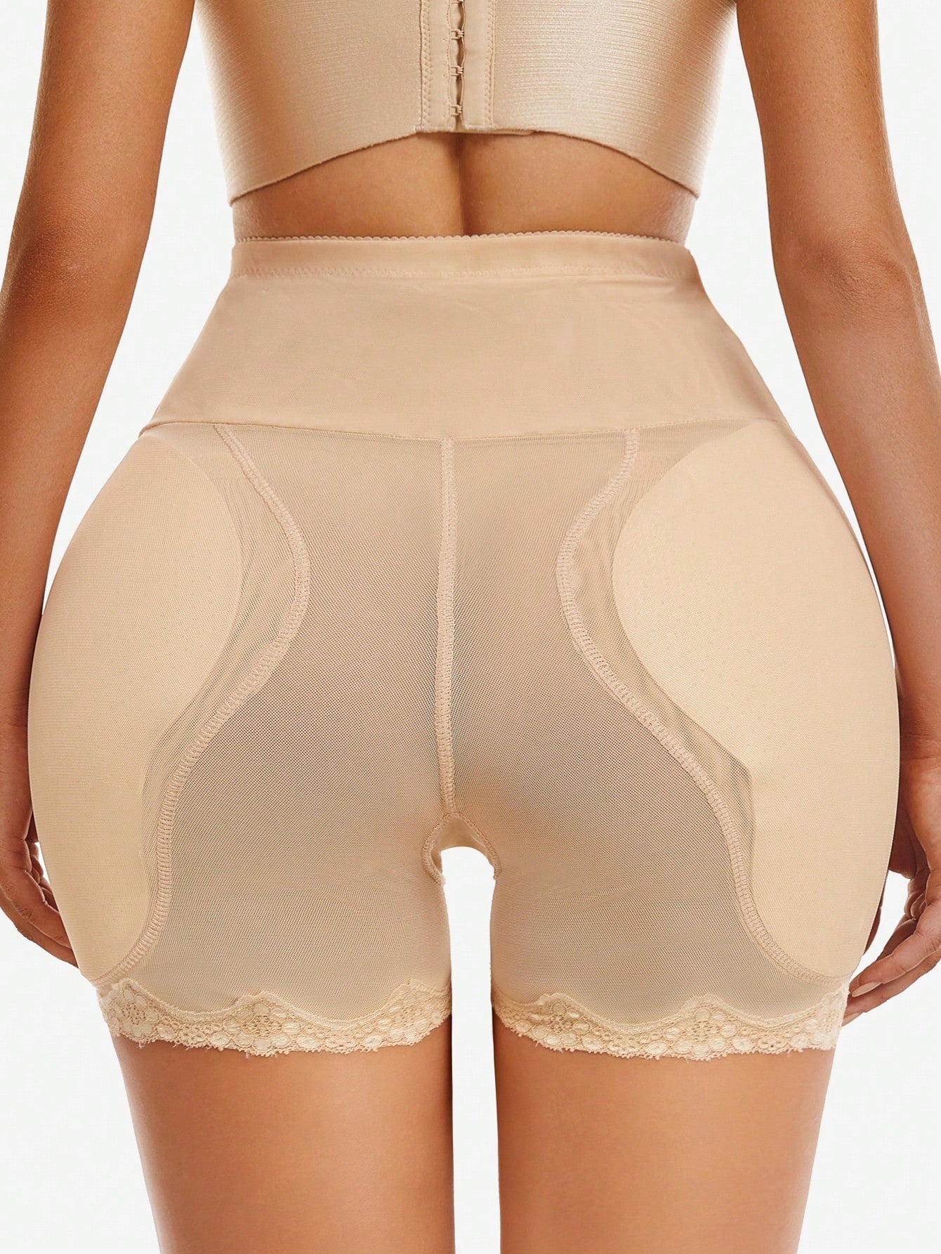 Women's High Waist Shapewear Briefs with Padded Hips and Tummy Control