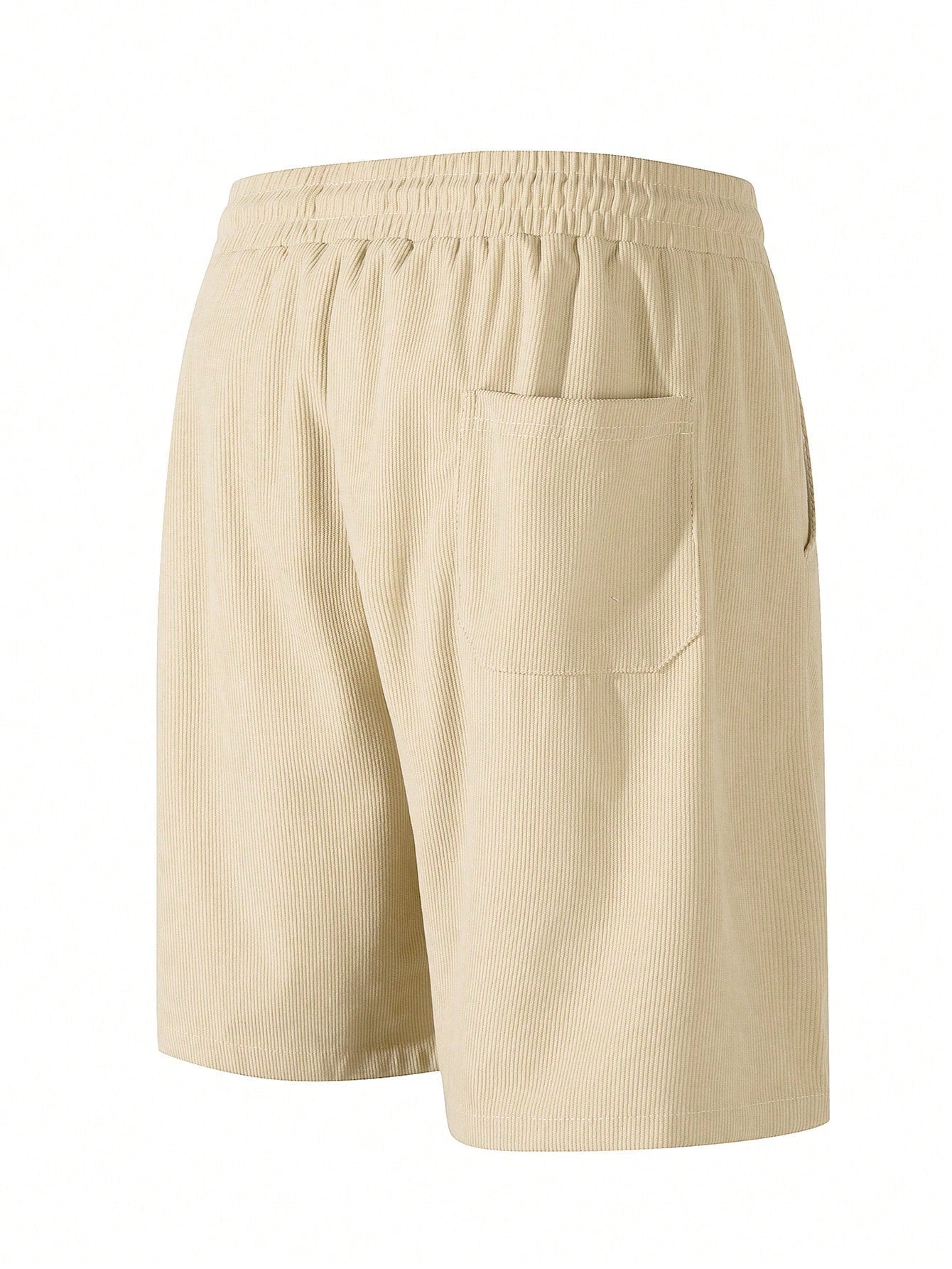 Men's Casual Drawstring Shorts with Pockets - Loose Fit, Solid Color, Summer Style