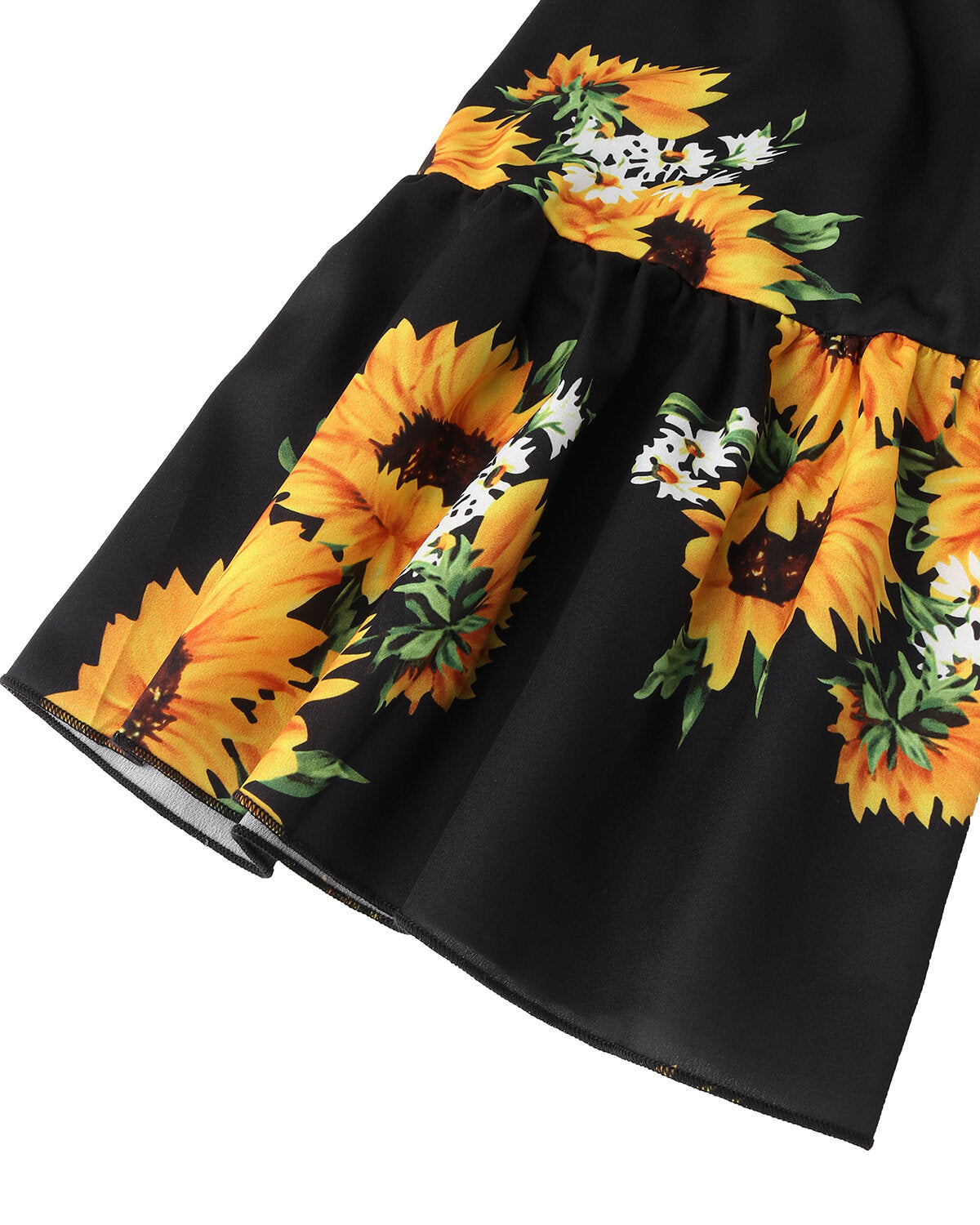 Women Off Shoulder Floral Print Ruffle Sleeve Blouse Mini Dress