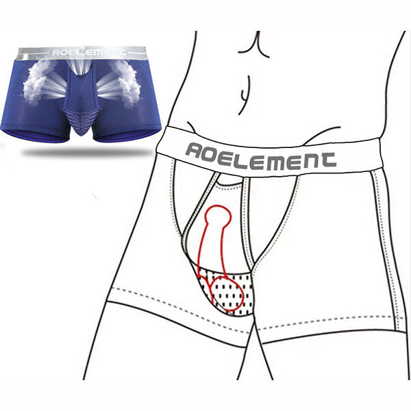 Mens Modal U Convex Separation Physiological Boxers Briefs Health Care Casual Underwear