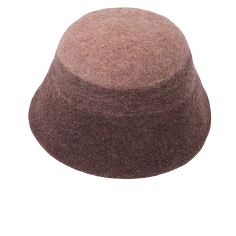 Women Woolen Double-sided Wear Short Brim Bucket Hat Outdoor Windproof Warm Bell-shape Fisherman Hat