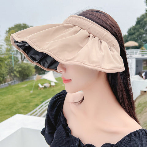 Women's Pure Cotton Outdoor Leisure Holiday Shell Empty Top Hat Sun Hat