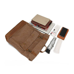 Men Vintage Canvas Leather Stitching Backpack Large Capacity Multifunctional Casual Travel Backpack