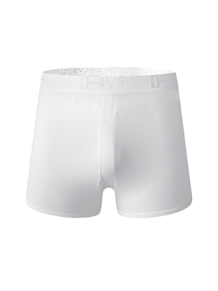 Mens Cotton Plain Loose Breathable Thin Home Elastic Mid Waist Shorts Boxers