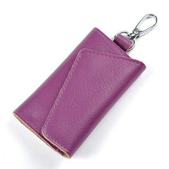 Unisex Genuine Leather Multifunctional Car Key Holder Card Holder