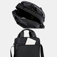 Men Nylon Casual Brief Waterproof Multi-Pocket Multi-Purpose 12 Inch Laptop Bag Handbag Shoulder Crossbody