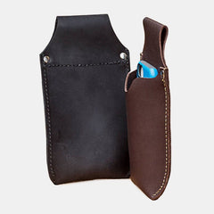 Men Genuine Leather Reteo 6 inch Phone Bag Waist Belt