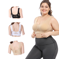 Breathable Women's Seamless Push Up Mesh Bras Plus Size