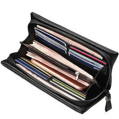 Men Multifunctional Long Business Wallet Phone Bag Clutch