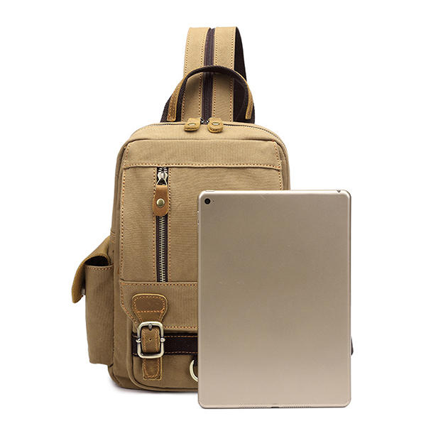 Multi-function Canvas Casual Bag Messenger Bag Shoulder Bag Small Backpack For Men Women