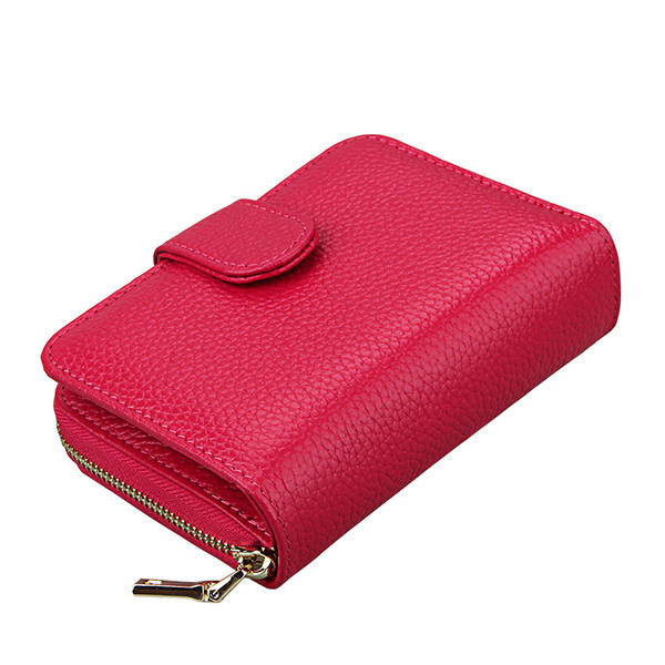 Genuine Leather Unisex 10 Card Slot Wallet Fashion Hasp Holder