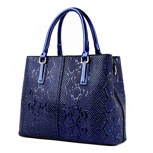 Women Faux Patent Leather Elegant Handbag Shoulder Bag Crossbody