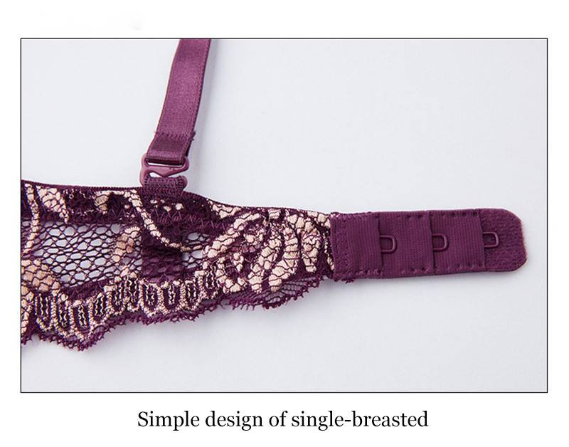 Luxury Printing Underwear Set Women Bow Fashion Red Push Up Bra