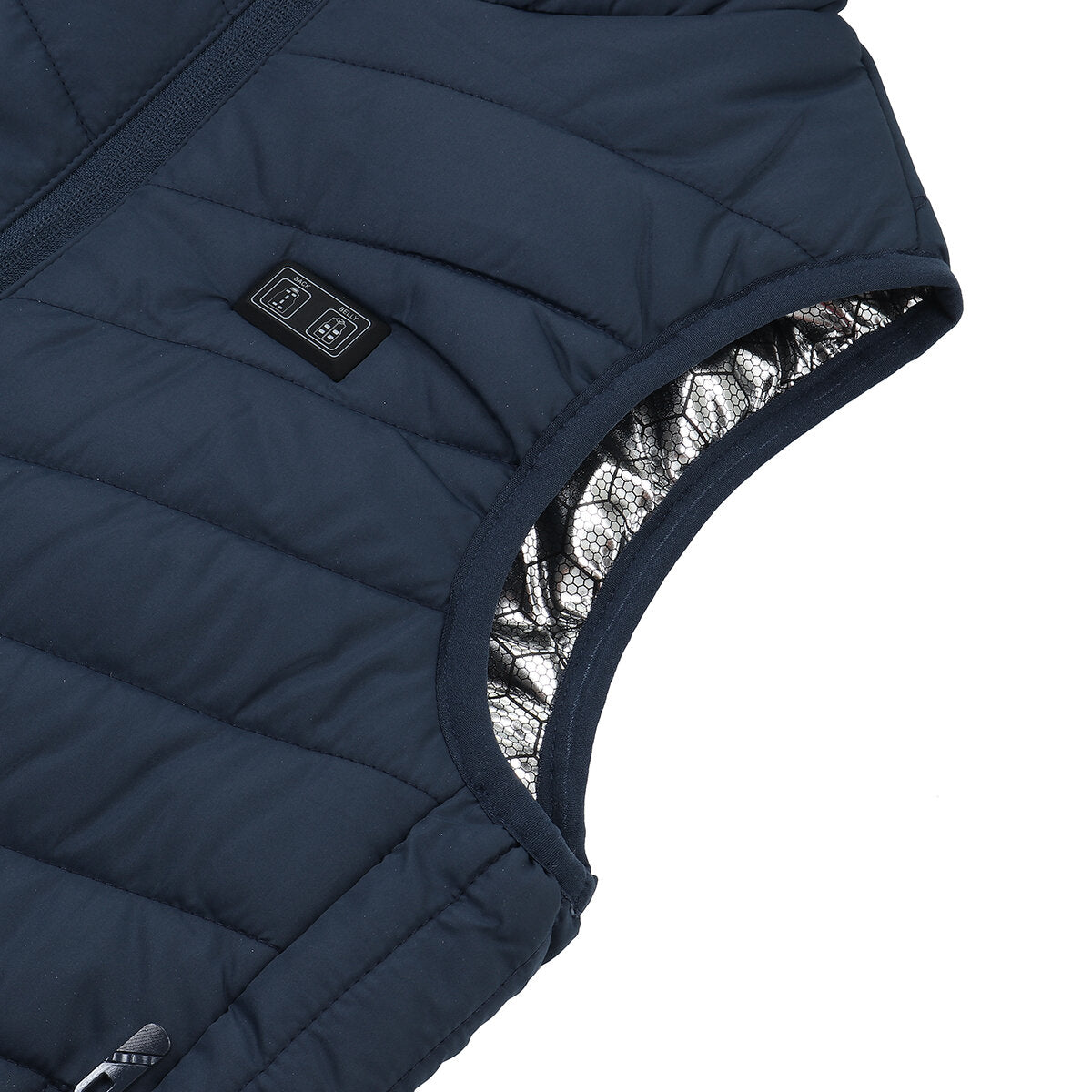 Graphene Smart Heating Vest, Dual-Control, 11-Zone, USB-Powered Short Sleeve