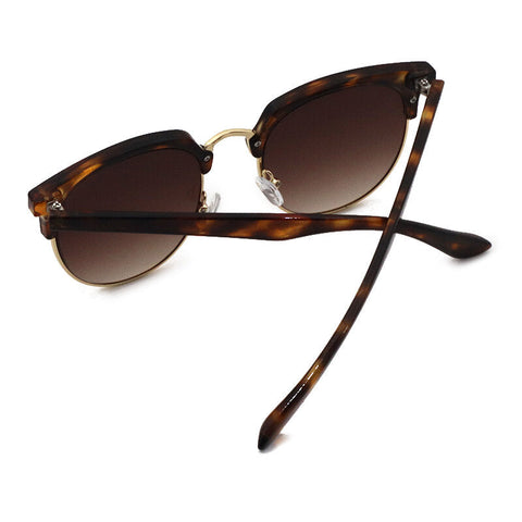 Women Round Shape Ha;f Frame Personality Casual Outdoor UV Protection Sunglasses