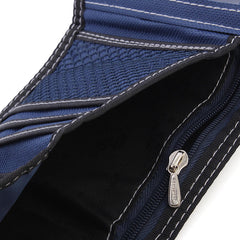 Men Wallets Casual Canvas Wallet Vertical Patchwork Design Male Purse Waist