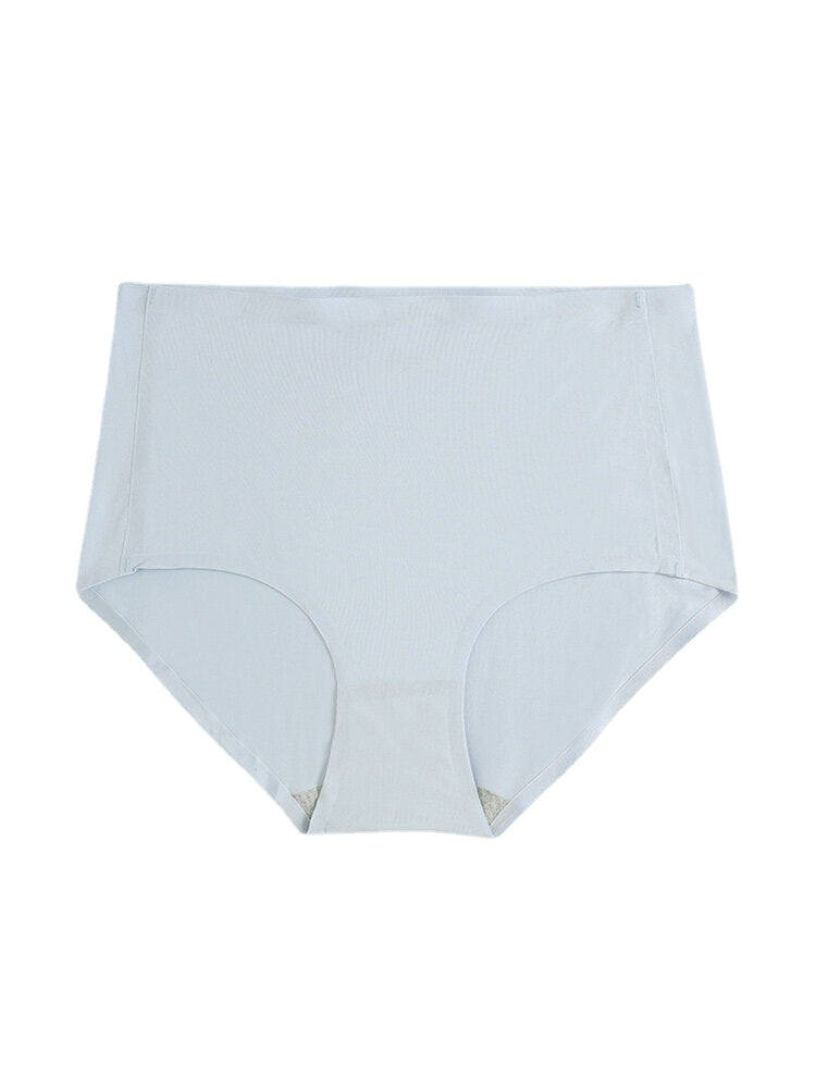 Plus Size Women Seamless Antibacterial Cotton Lining High Waist Panties