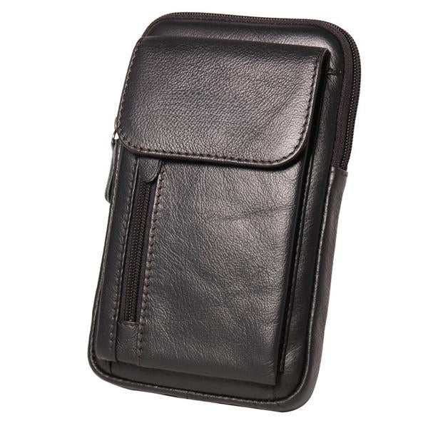 Men's Genuine Leather Crossbody Waist Phone Bag