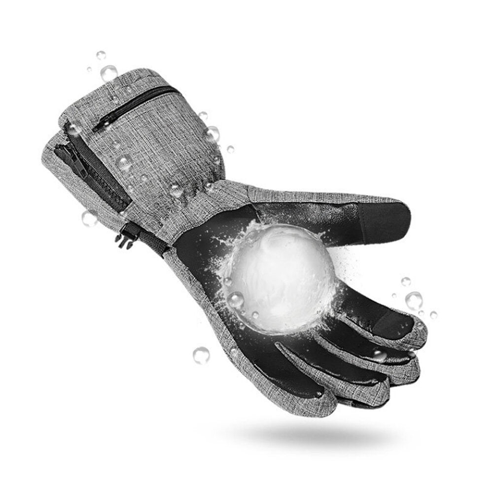 Motorcycle Heated Gloves Full Finger USB Charging 3 Gear Adjustable Touch Screen Skiing Gloves Waterproof Thermal Gloves