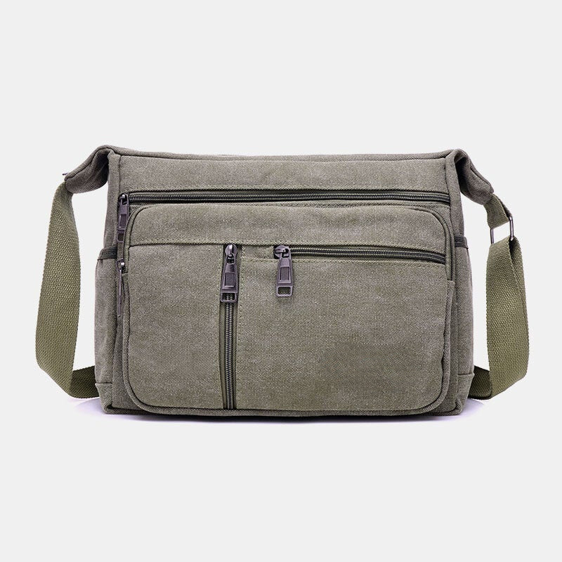 Men's Large Canvas Shoulder Crossbody Bag for Travel