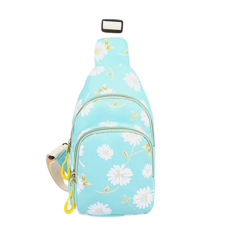Women Daisy Printed Casual Chest Bag Crossbody
