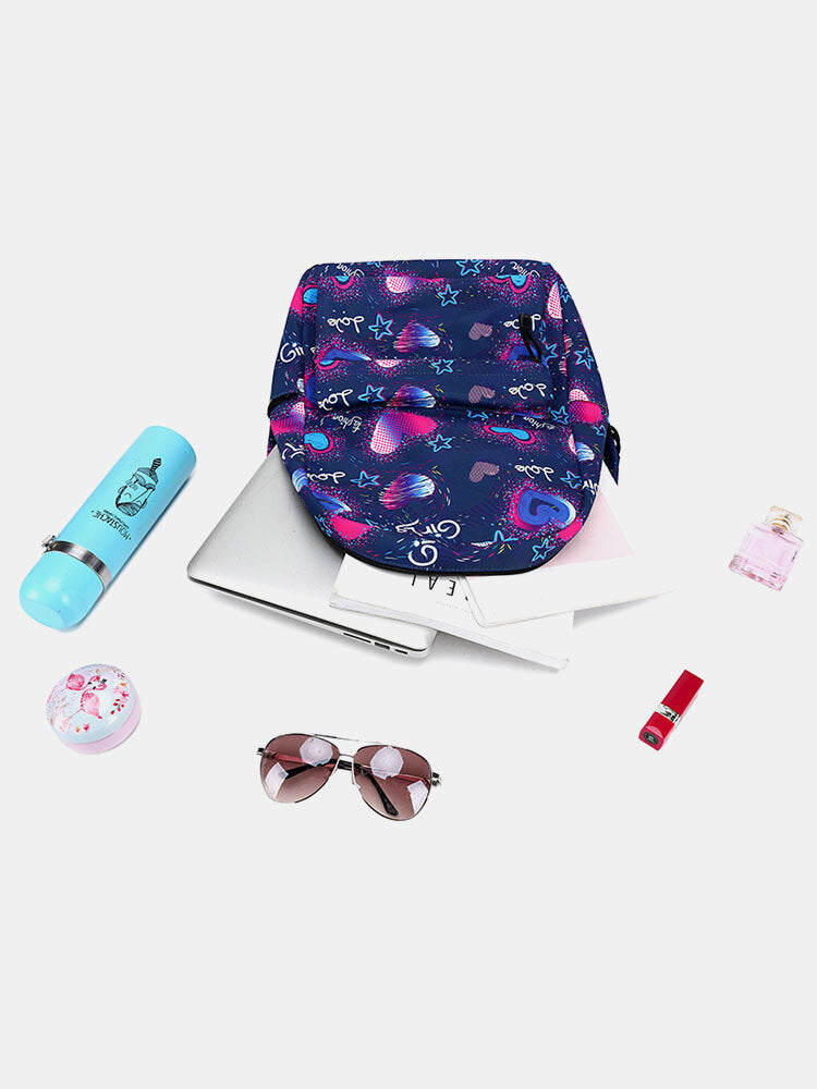 Love Pattern School Bag 15.6'' Laptop Backpack Rucksack Daypack