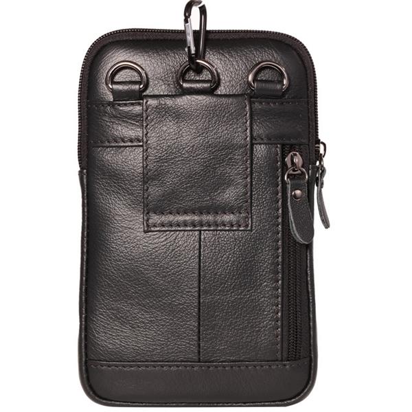 Genuine Leather 5.5-7 Cell Phone Bag Waist Crossbody For Men