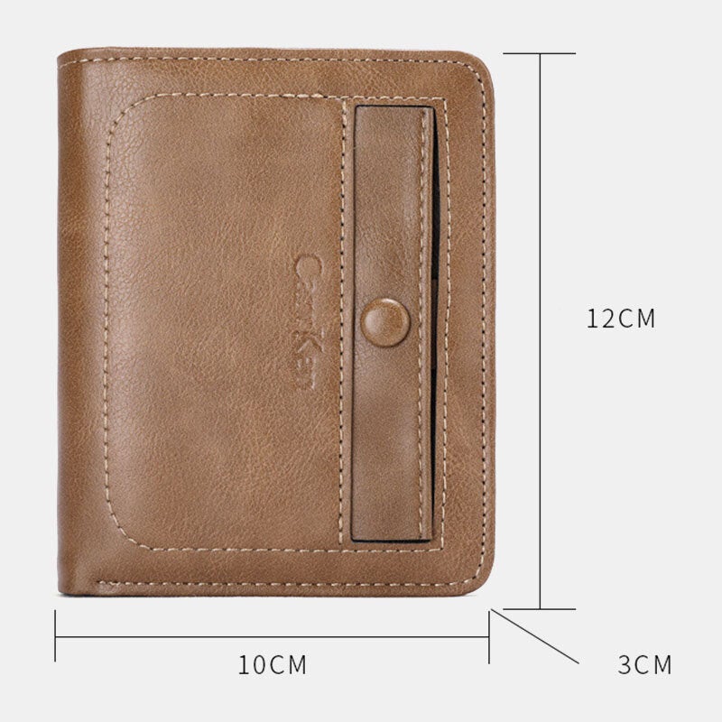 Men Retro Zipper Wallet Card Holder Coin Bag Card Holder