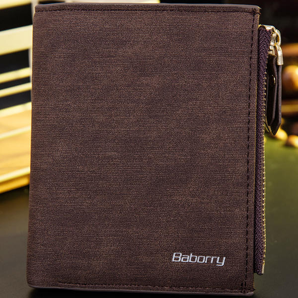RFID Blocking Secure Wallet Protective Coin Bag Business PU Leather Zipper For Men