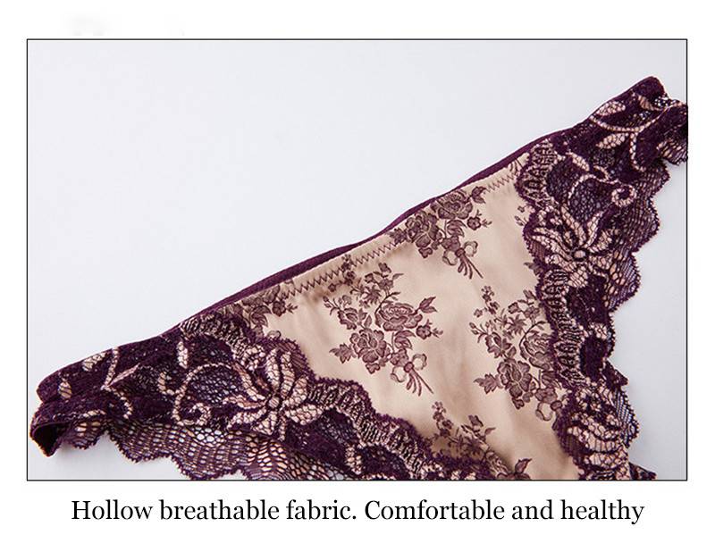 Luxury Printing Underwear Set Women Bow Fashion Red Push Up Bra