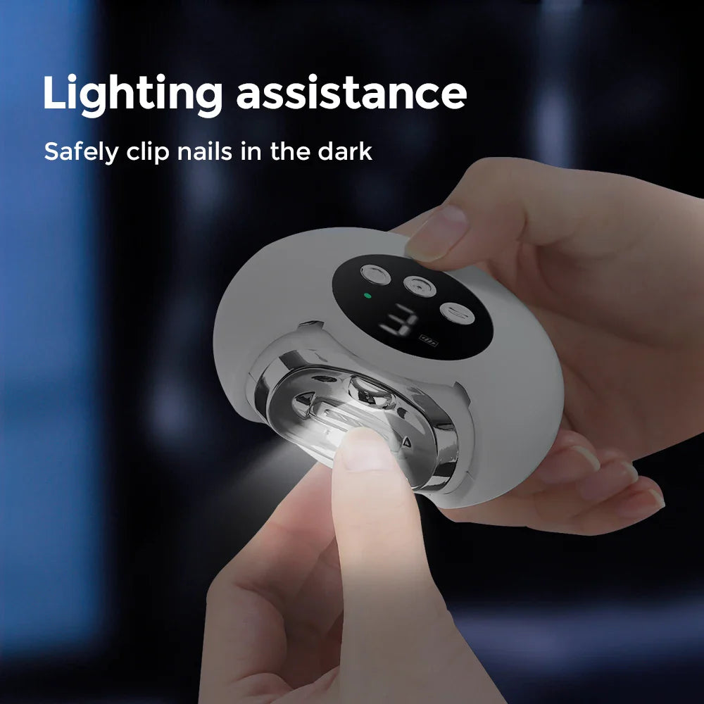 2-in-1 Electric Nail Clippers & Manicure Set, 360° Rotating Trimmer for Baby & Adult Fingers, Toes