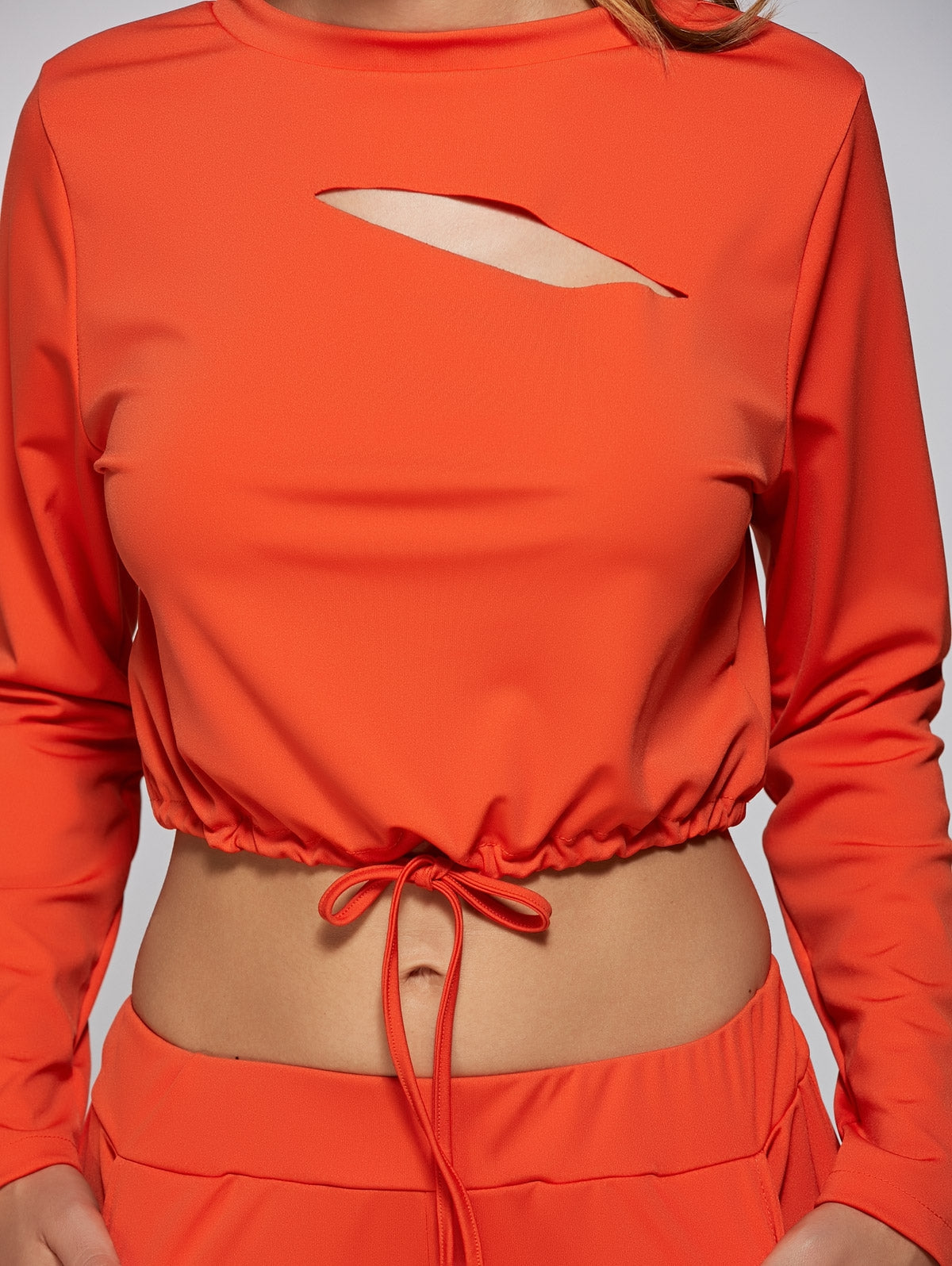 Cropped Sweatshirt And High Waisted Ripped Pants - Sheseelady