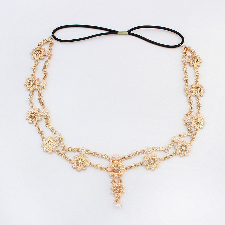 Hair Band Wedding Accessories Crystal Bridal Head Chain Jewelry - Sheseelady
