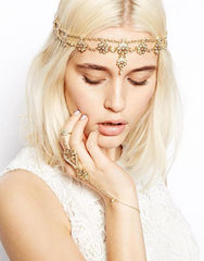 Hair Band Wedding Accessories Crystal Bridal Head Chain Jewelry - Sheseelady