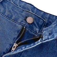 Female Hole Mid Waist Stretch Slim Flare Jeans - Sheseelady