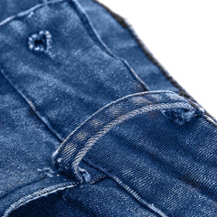 Female Hole Mid Waist Stretch Slim Flare Jeans - Sheseelady