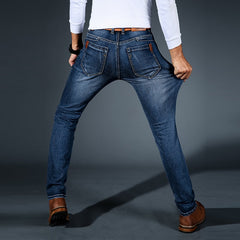 Casual Black Blue Slim Stretch Classic Denim Jeans - Sheseelady