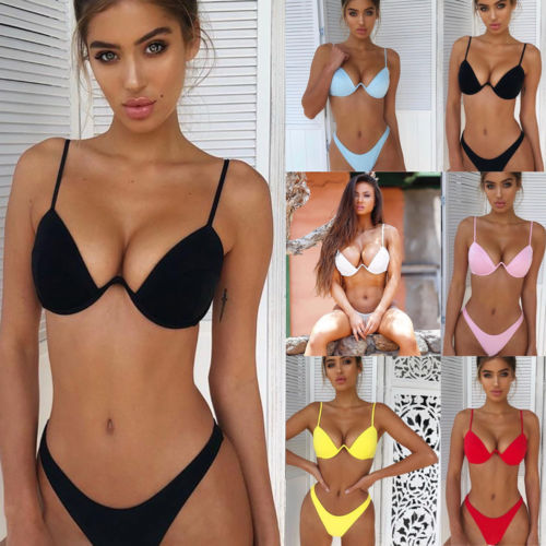 Sexy Women's Push-up Padded Bra Bikini Set