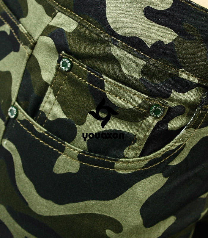 Chic Camo Army Green Skinny Jeans - Sheseelady